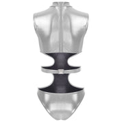 Andromeda Metallic Cutout Bodysuit