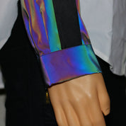 Low Key Asymmetric Design Reflective One Shoulder Sleeve