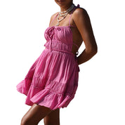 Litha Casual Summer Ruffled Mini Dress