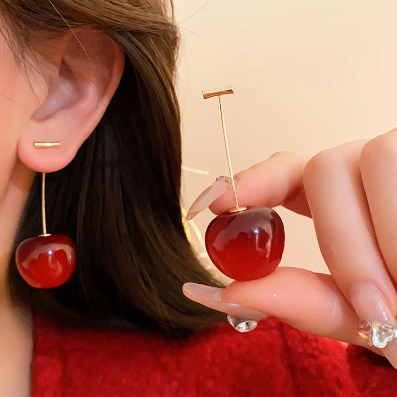 Fruitilicious Cherry Strawberry Earrings