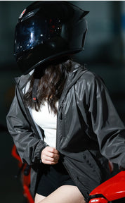 Low Key Holographic Reflective Water Resistant Motorcycle Windbreaker Jacket