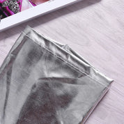 Metallic Over The Knee Faux Leather Socks