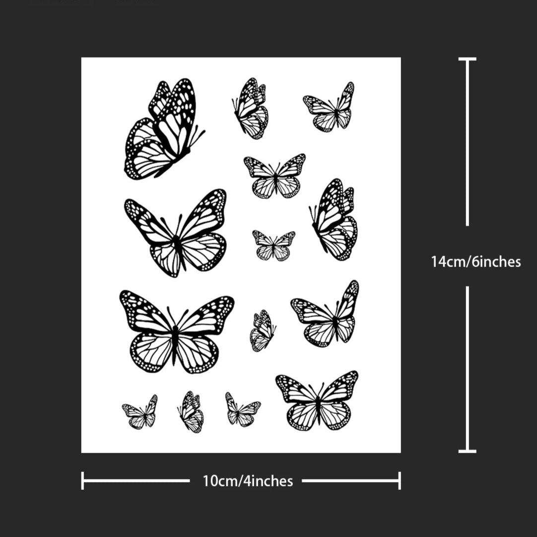 Butterfly Temporary Tattoos- Lasts To 15 Days New Technology Magic Waterproof Semi Permanent Tattoo