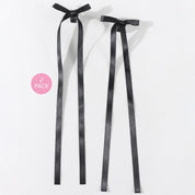 Prima Ballerina 2Pcs Long Tassel Bow Ribbon Hair Clips Accessories