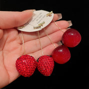 Fruitilicious Cherry Strawberry Earrings