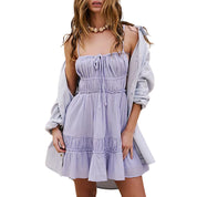 Litha Casual Summer Ruffled Mini Dress