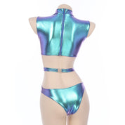 Andromeda Metallic Cutout Bodysuit