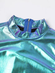Andromeda Metallic Cutout Bodysuit