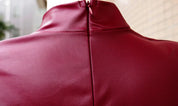 Faux Eva Leather Bodycon Dress