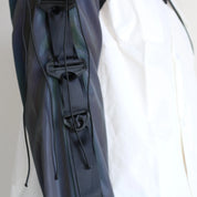 Low Key Asymmetric Design Reflective One Shoulder Sleeve