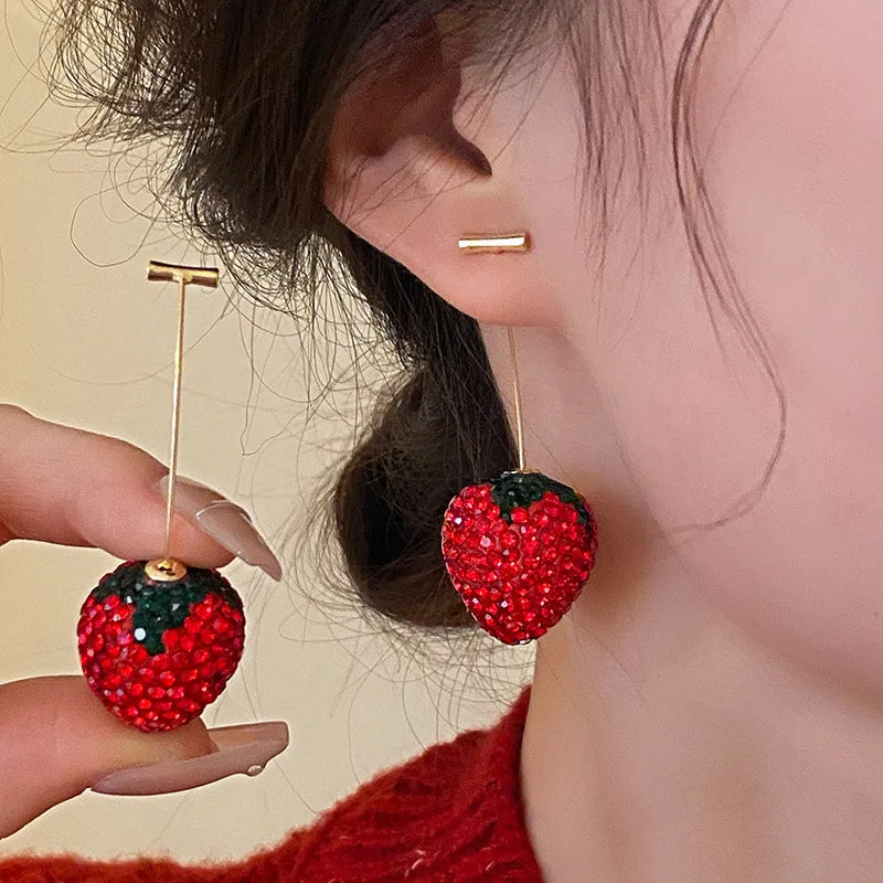 Fruitilicious Cherry Strawberry Earrings