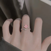 Luxury Zircon Flower Adjustable Wrap Rings