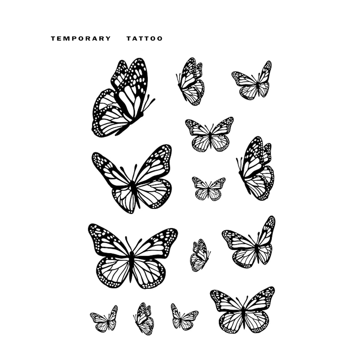Butterfly Temporary Tattoos- Lasts To 15 Days New Technology Magic Waterproof Semi Permanent Tattoo