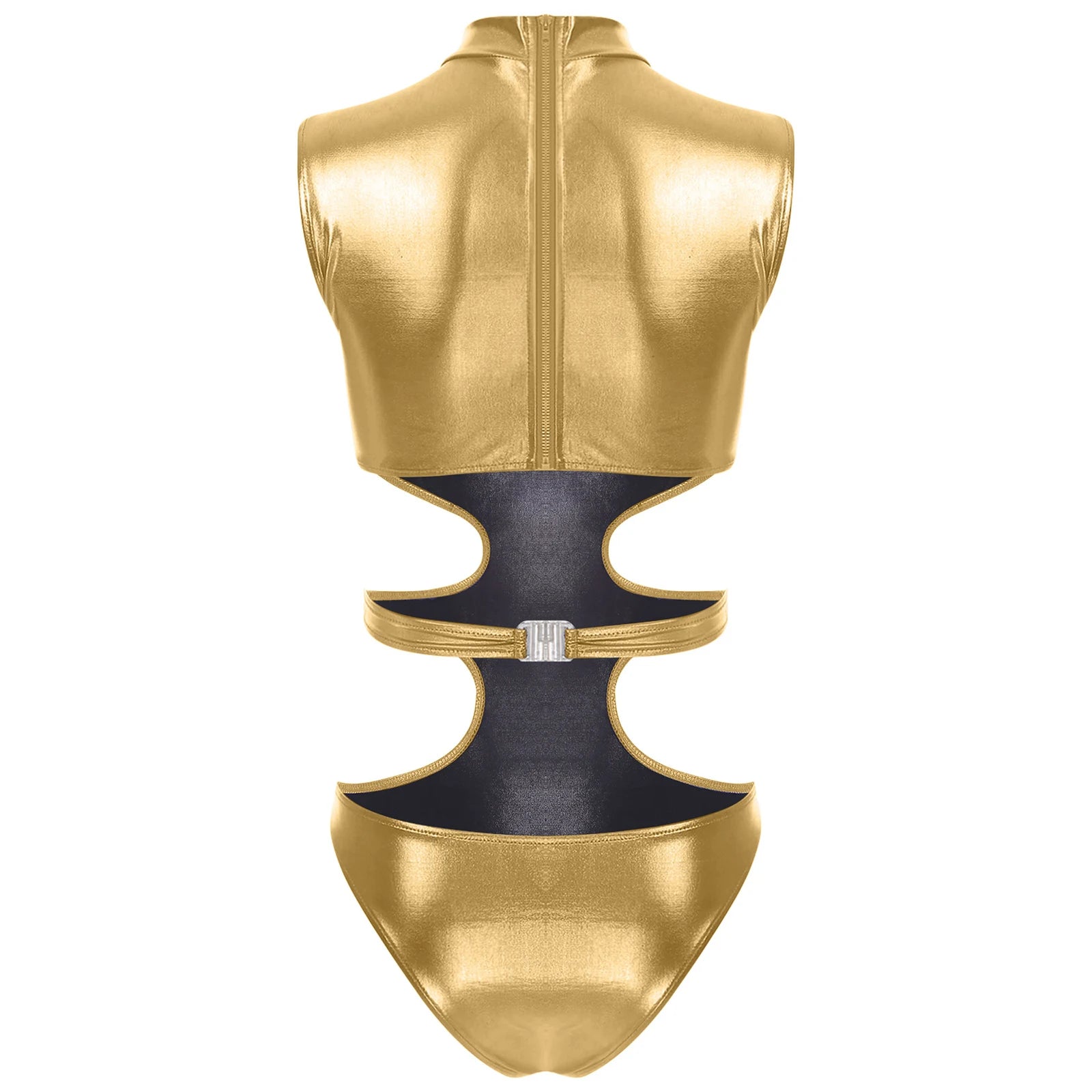 Andromeda Metallic Cutout Bodysuit