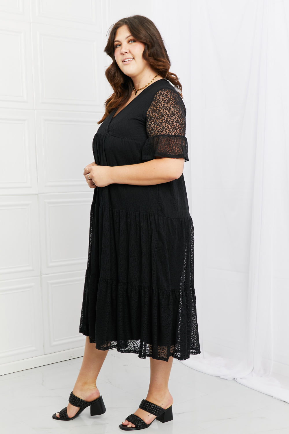 Dark and Lovely Lace Overlay Dress