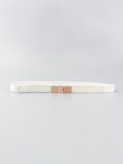 Less is More Faux Leather Stretch Skinny Belt