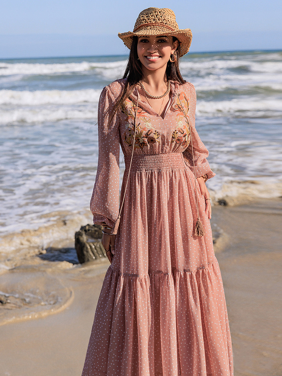 Ojai Embroidered Maxi Dress