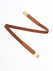 Less is More Faux Leather Stretch Skinny Belt