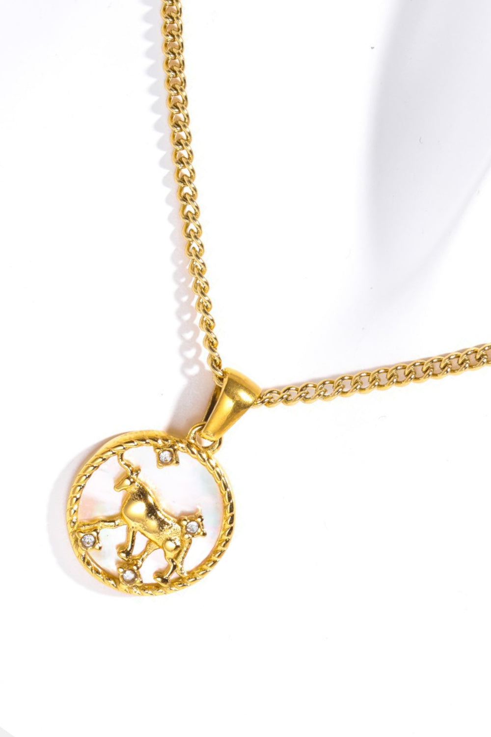 Zodiac Constellation 18K Gold-Plated Pendant Necklace