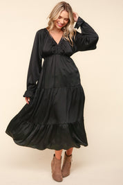 Brenda Silky Pocketed Midi Dress