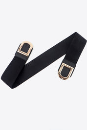 Double D Buckle Faux Leather Belt
