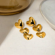 3 of Cups Dangle Heart Earrings