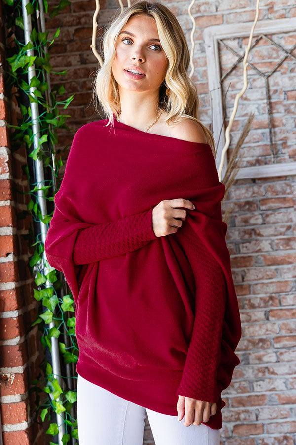 Once Bitten Twice Shy Dolman Sweater