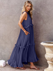 Stevie Tiered Maxi Dress with Pockets
