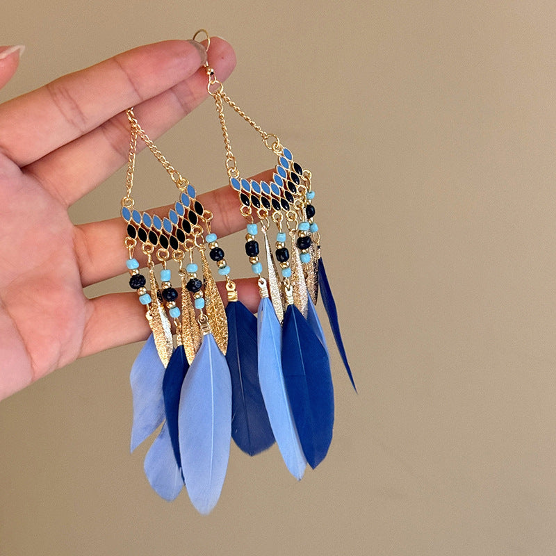 Nile River Rice Bead Dangle Earrings