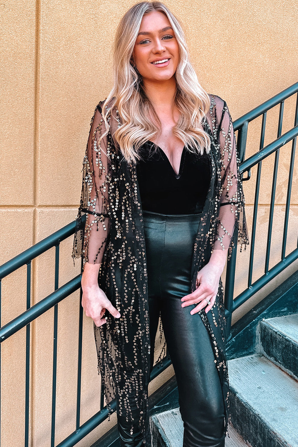 Dazzle Sequin Sheer Cardigan
