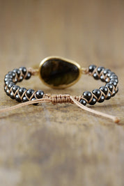 Intuition Enhancer Natural Labradorite & Hematite Bracelet