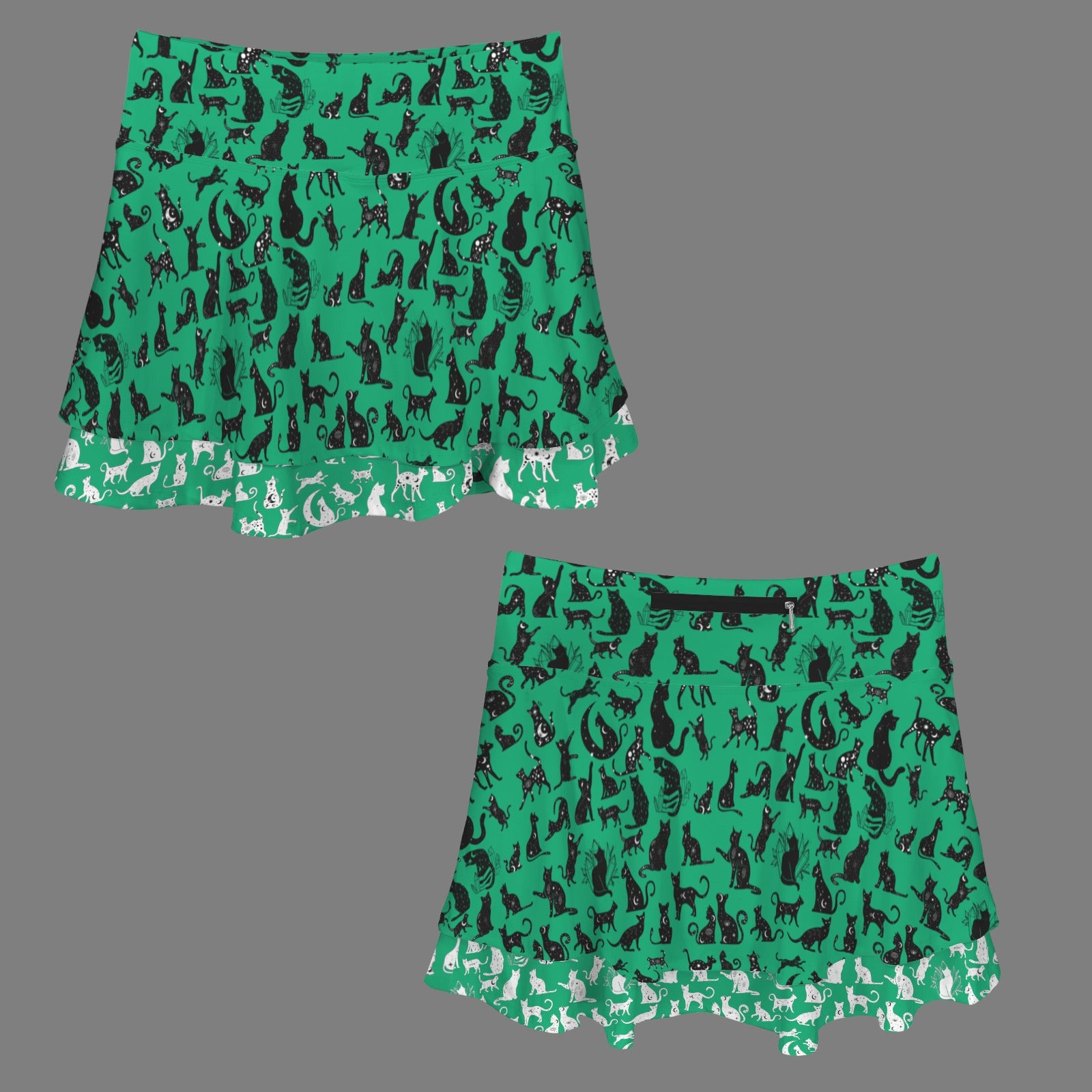 Kelly Mystical Cats TK Exclusive Double Layer Mini Skort