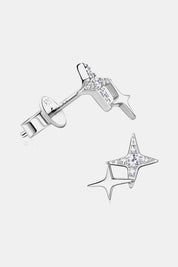 Twinkling Stars Platinum-plated, 18K gold-plated Moissanite Earrings