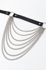Nikki Faux Leather Muti-Strand Chain Belt