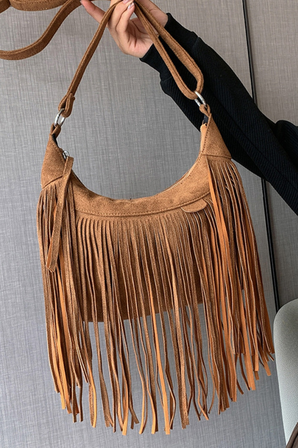 Sheryl Suede Shoulder Bag