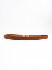 Less is More Faux Leather Stretch Skinny Belt
