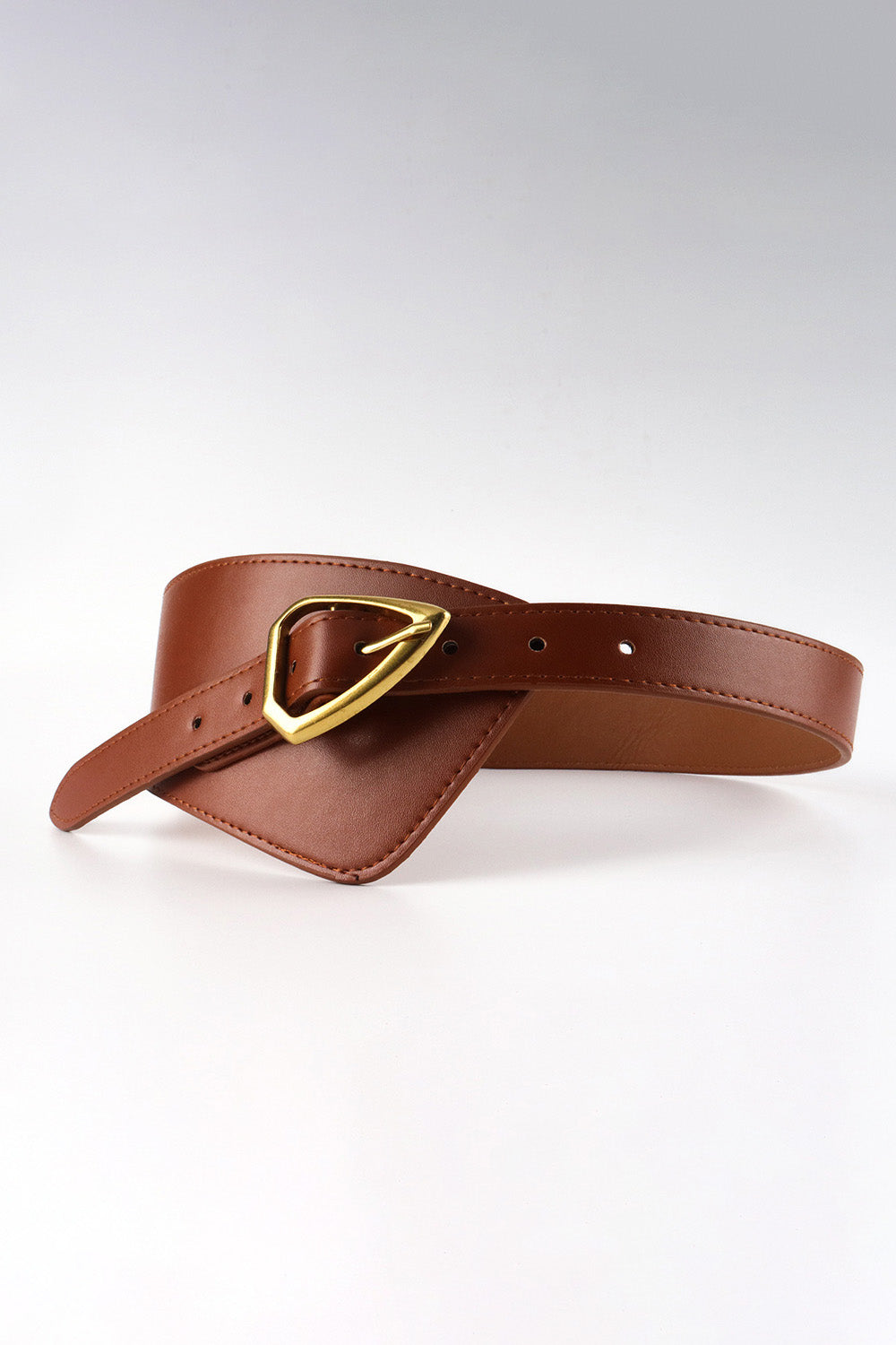 Asymmetrical Faux Leather Belt