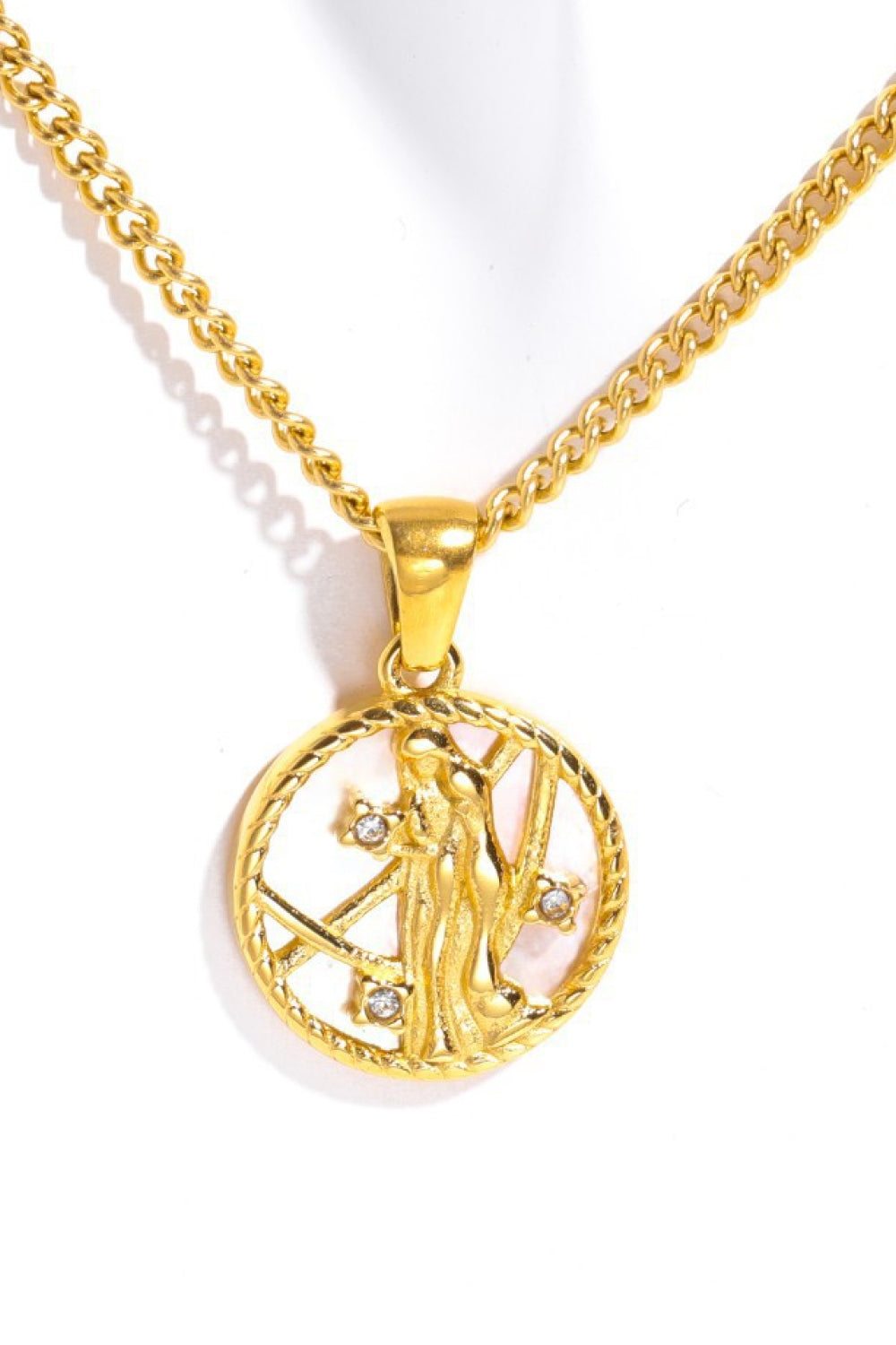 Zodiac Constellation 18K Gold-Plated Pendant Necklace