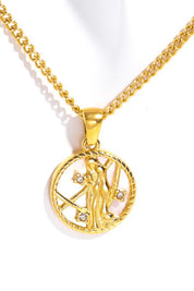 Zodiac Constellation 18K Gold-Plated Pendant Necklace