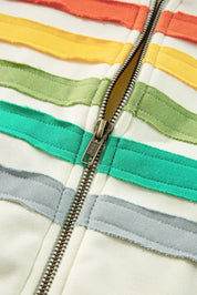 Retro Rainbow Zip Up Hoodie