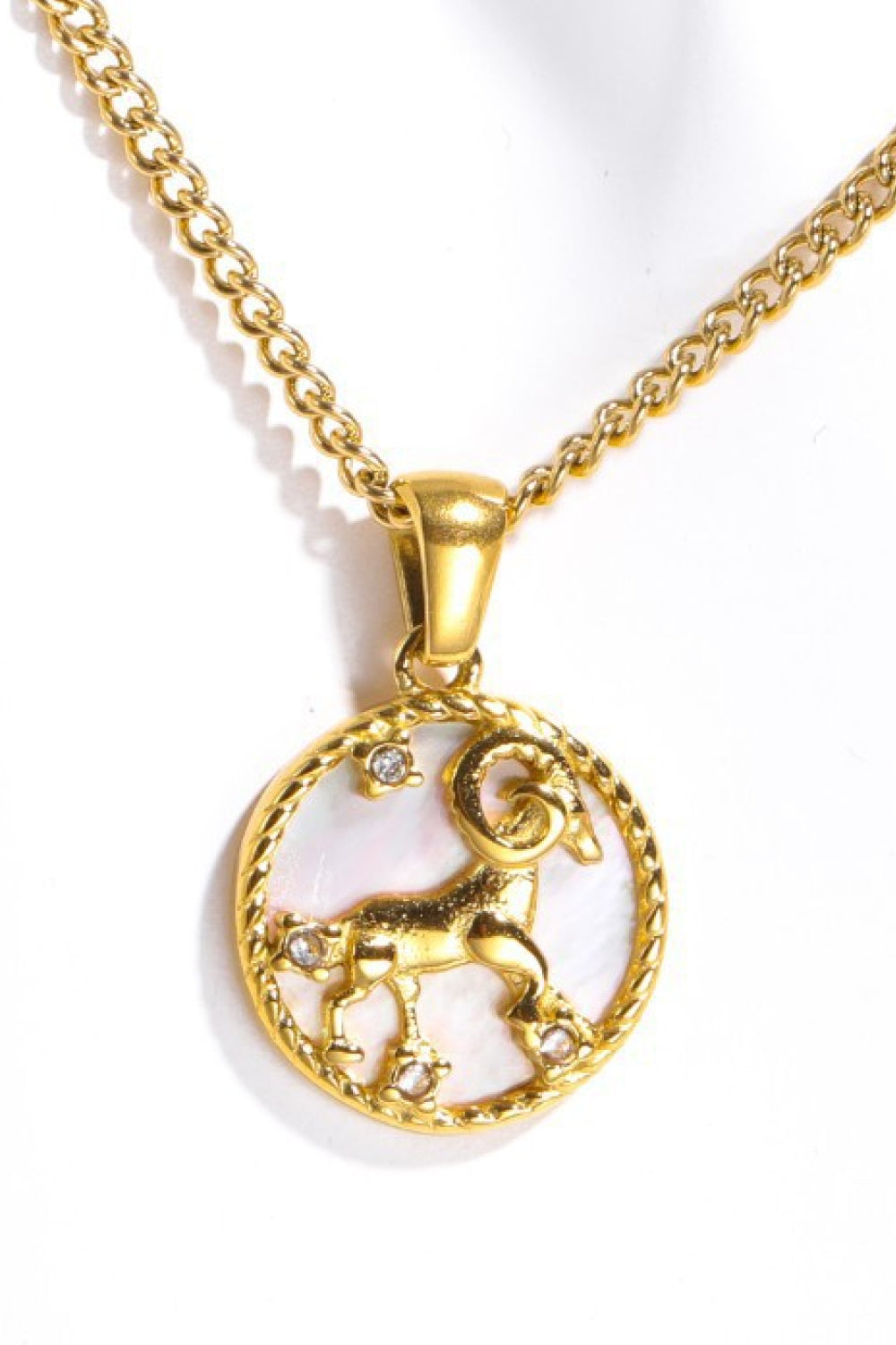 Zodiac Constellation 18K Gold-Plated Pendant Necklace