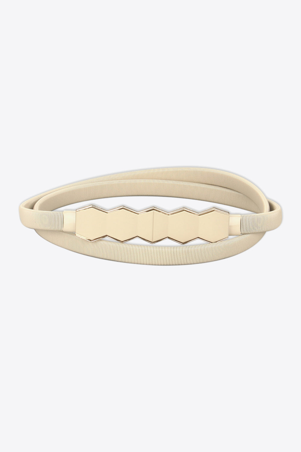 Geometric Stretch Metal Skinny Belt