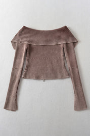 Show Off Dual Zip Distressed Cardigan