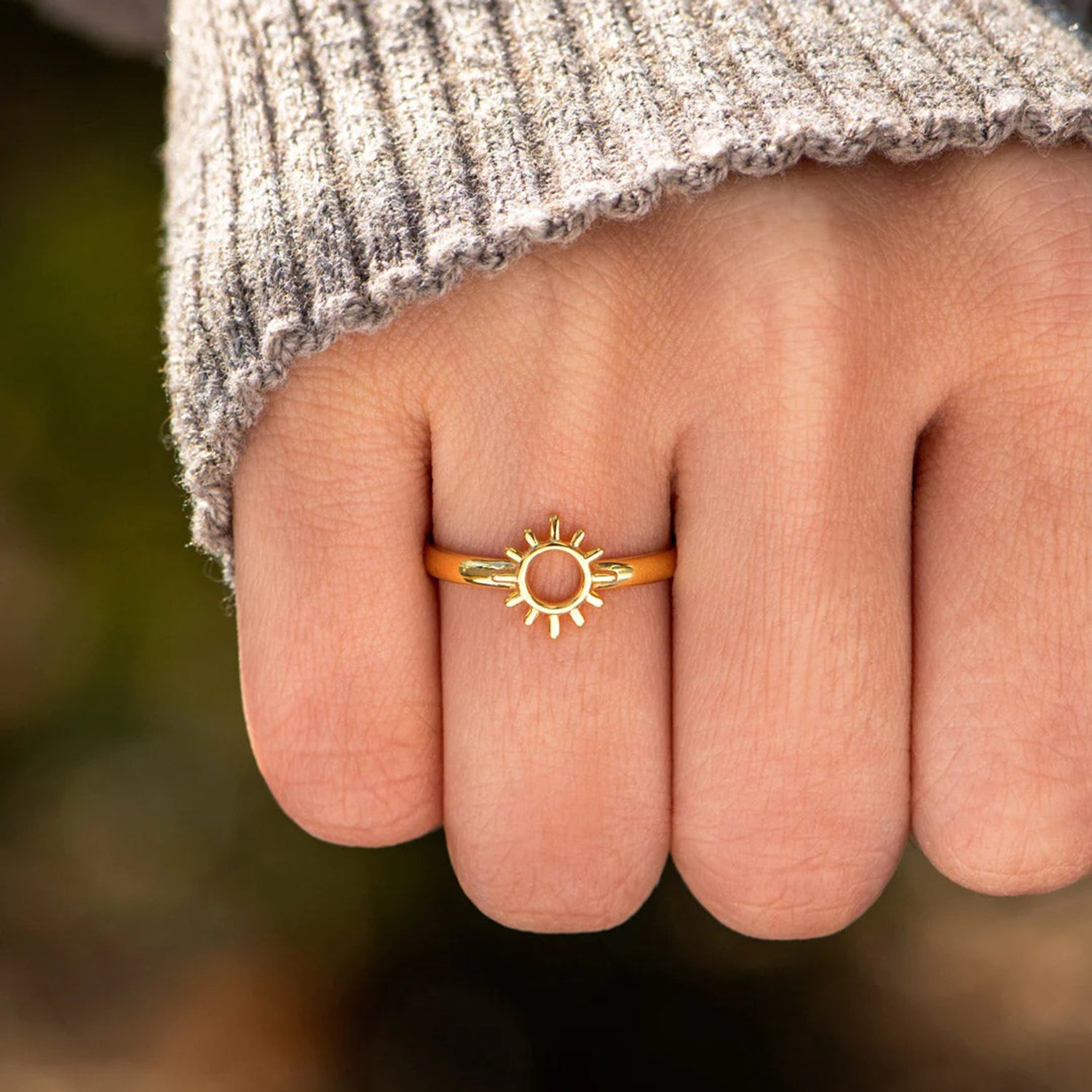 Golden Sun 18K Gold-Plated Ring