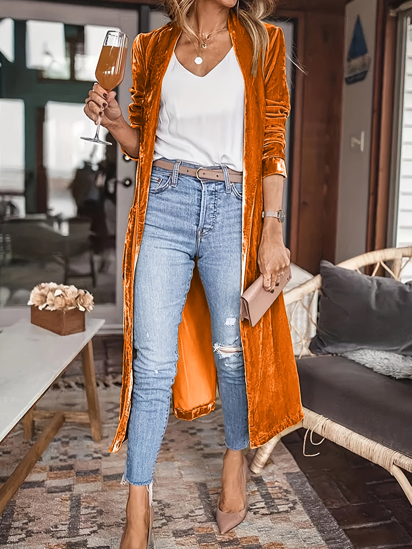 Amsterdam Velvet Longline Blazer