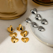 3 of Cups Dangle Heart Earrings