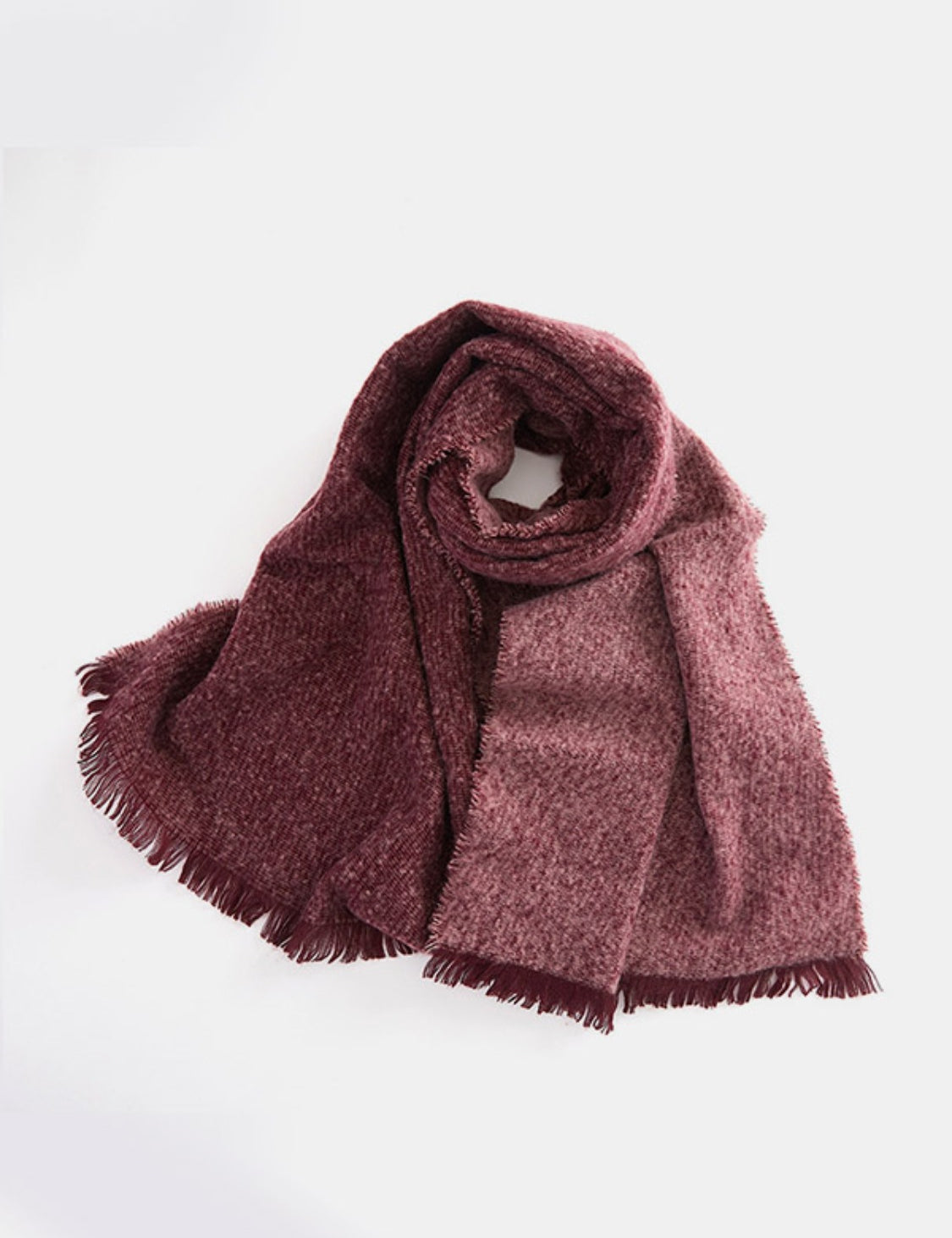 Heathered Raw Hem Scarf