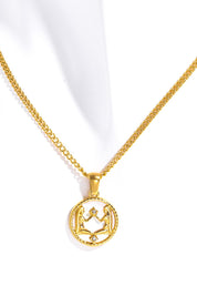 Zodiac Constellation 18K Gold-Plated Pendant Necklace