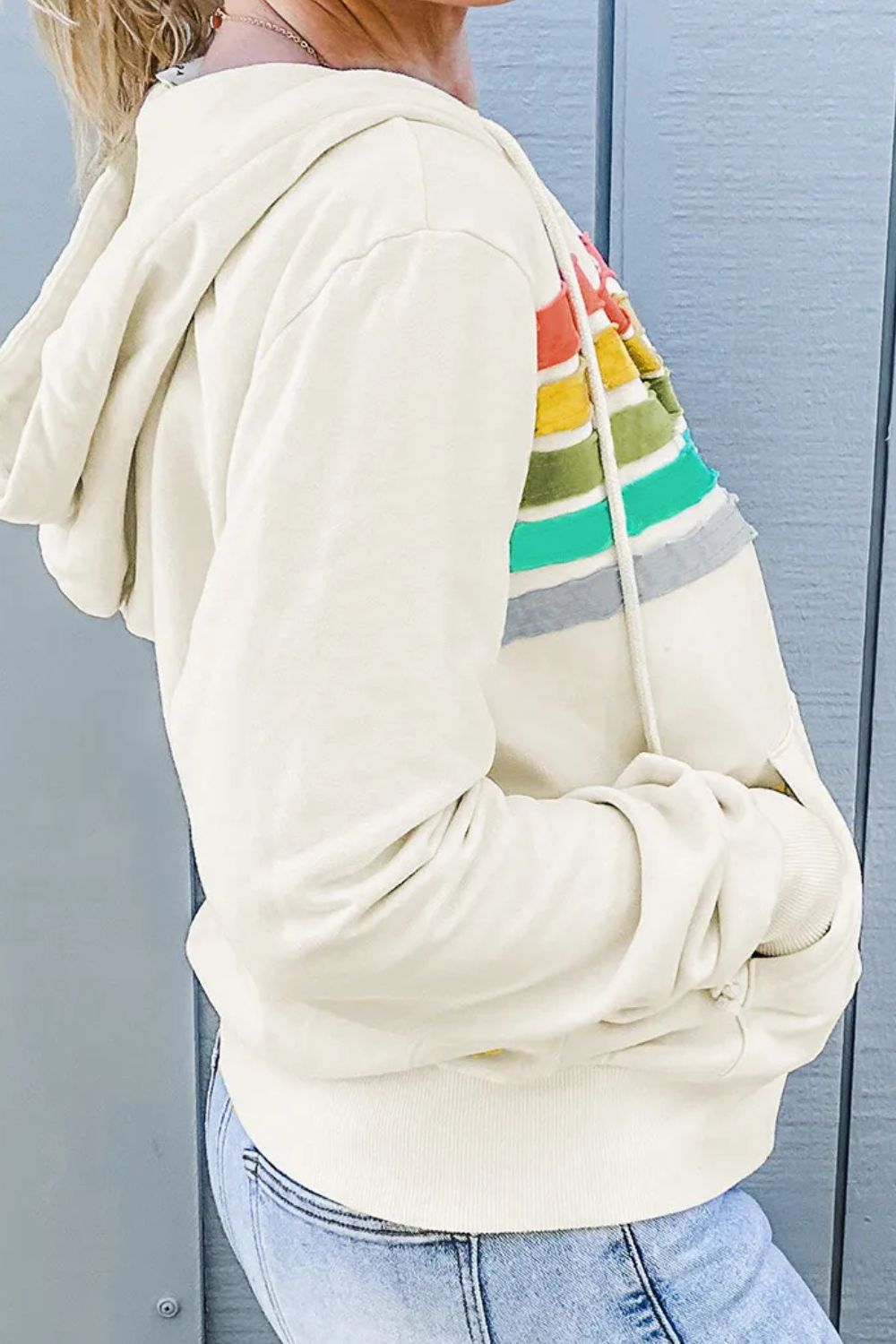 Retro Rainbow Zip Up Hoodie