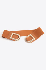 Double D Buckle Faux Leather Belt